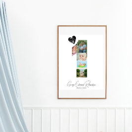 初めての誕生日　写真コラージュポスター　記念品 ポスター