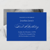 初めての誕生日 男の子 フォーマル招待状 招待状 (正面/裏面)