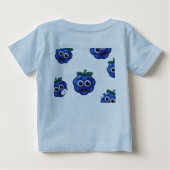 初めての誕生日　男の子　ブルーベリー　１歳 ベビーTシャツ (裏面)