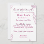 初めての誕生日 - 私たちの小さな天使 招待状 (裏面)