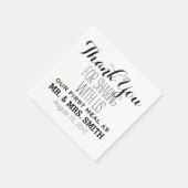 初めての食事を一緒にしてくれてあり結婚がとう スタンダードカクテルナプキン (角)