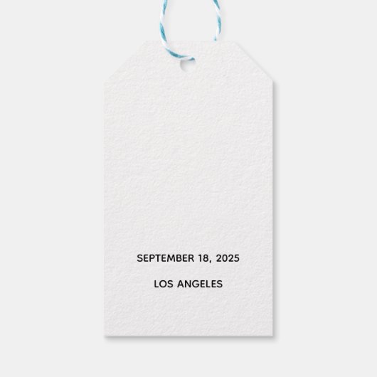 初めての食事を分かち合ってくれてありがとう結婚。 ギフトタグ (裏面)