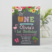 初めての1歳誕生日 アロハロウパトロピカル招待状 招待状 (スタンド正面)