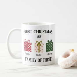 初めての3人家族のクリスマス ギフト コーヒーマグカップ