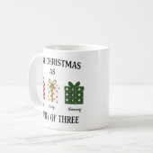 初めての3人家族のクリスマス ギフト コーヒーマグカップ (正面左)