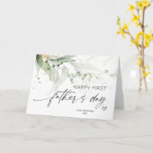 初めての、お父さん誕生おめでとうございます カード (黄色い花)