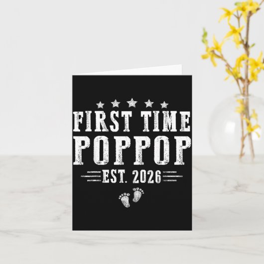 初めてのPP。2026年の父の日にお父さんに昇格予定 カード (黄色い花)