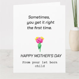 初めてチャームおもしろい母の日札 サンキューカード