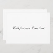 初めて愛した人に贈るカード(折りたたみなし) 招待状 (正面/裏面)