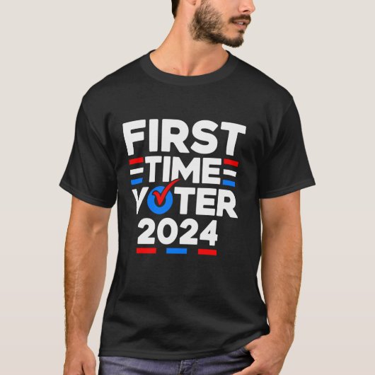 初めて投票者2024票アメリカ選挙長い眠り Tシャツ (正面)