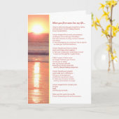 初めて来私の人生に…ロマンス カード (黄色い花)