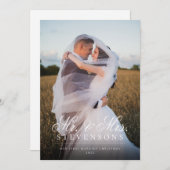 初めて結婚したクリスマス　ミスター＆ミセス　フルフォト シーズンカード (正面/裏面)