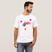 初めて見つけたもうひとりの自分 カップル初のバレンタイン Tシャツ (正面フル)