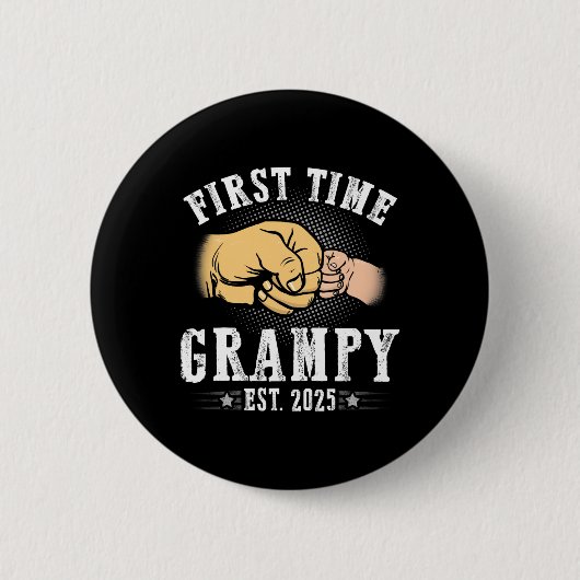 初めてGrampy Est 2025父の日はすぐに 缶バッジ (正面)
