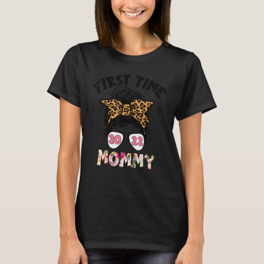初めてMommy 2022妊娠発表New M Tシャツ (正面)