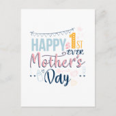 初めでたい母の日かわいい新しい母 ポストカード (正面)