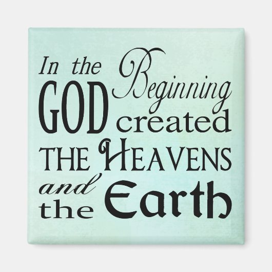 初めに神が創造された天国と地球 マグネット (正面)