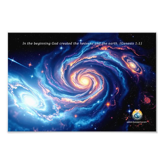 初めに、神と創造の写真の拡大 フォトプリント (正面)