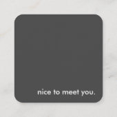 初めのお会いソーシャルメディアのアイコンおもしろいデートすること スクエア名刺 (裏面)