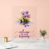 初めのアクリル結婚の看板へようこそ アクリルサイン (ウェディング)