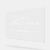 初めの歓迎結婚サインへようこそ アクリルサイン (傾斜)