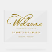 初めの歓迎結婚サインへようこそ アクリルサイン (正面)