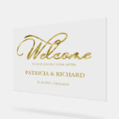 初めの歓迎結婚サインへようこそ アクリルサイン (傾斜)