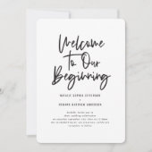 初めの熱帯植物へようこそ結婚。 案内状 (正面)