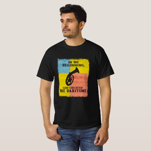 初めの神がバリトンを作った Tシャツ (正面フル)