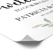 初めの緑へようこそエレガントよ結婚 ポスター (角)