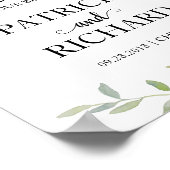 初めの緑へようこそエレガントよ結婚 ポスター (角)