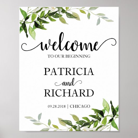 初めの緑へようこそエレガントよ結婚 ポスター (正面)