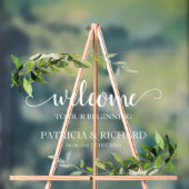 初めの緑へようこそ結婚。 アクリルサイン (ニュートラル)