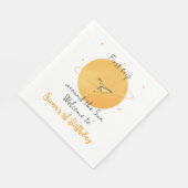 初めましての太陽一周記念紙飛行機の誕生日 スタンダードランチョンナプキン (角)