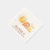 初めましての太陽一周記念|1歳の誕生日パーティー スタンダードカクテルナプキン (角)