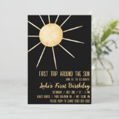初めまして太陽さん 1歳の誕生日おめでとう Sunray 招待状 (スタンド正面)