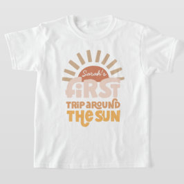 初めまして太陽の周りを一周 1歳の誕生日 Tシャツ