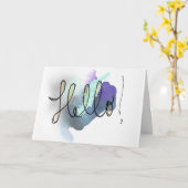 初めまして! – あいさつ空白のカード カード (黄色い花)