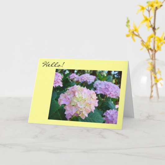 初めまして!ご家族の皆様に幸せをお祈りします カード (黄色い花)