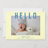 初めまして |ご紹介ベビー |写真モダンフレーム 案内状 (正面)