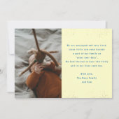 初めまして |ご紹介ベビー |写真モダンフレーム 案内状 (裏面)