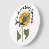 初めまして!すてきな夏を – ひまわりヴィンテージ  ラージ壁時計 (傾斜)