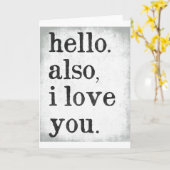 初めまして.また、私はあなたを愛している。(黒と灰色) カード (黄色い花)