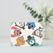 初めまして!アニマルフレンズ丸はがき ポストカード (スタンド正面)