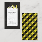 初めまして!イエロー&ブラックプライベートチューター 名刺 (正面/裏面)