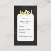 初めまして!イエロー&ブラックプライベートチューター 名刺 (正面)