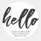 初めまして |イベント歓迎 ラウンドシール (正面)