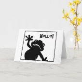 初めまして!カエル用グリーティングカード カード (黄色い花)