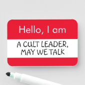 初めまして...カルトのリーダーが話せるかもしれない 名札 (インサイチュ)