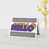 初めまして カード (黄色い花)